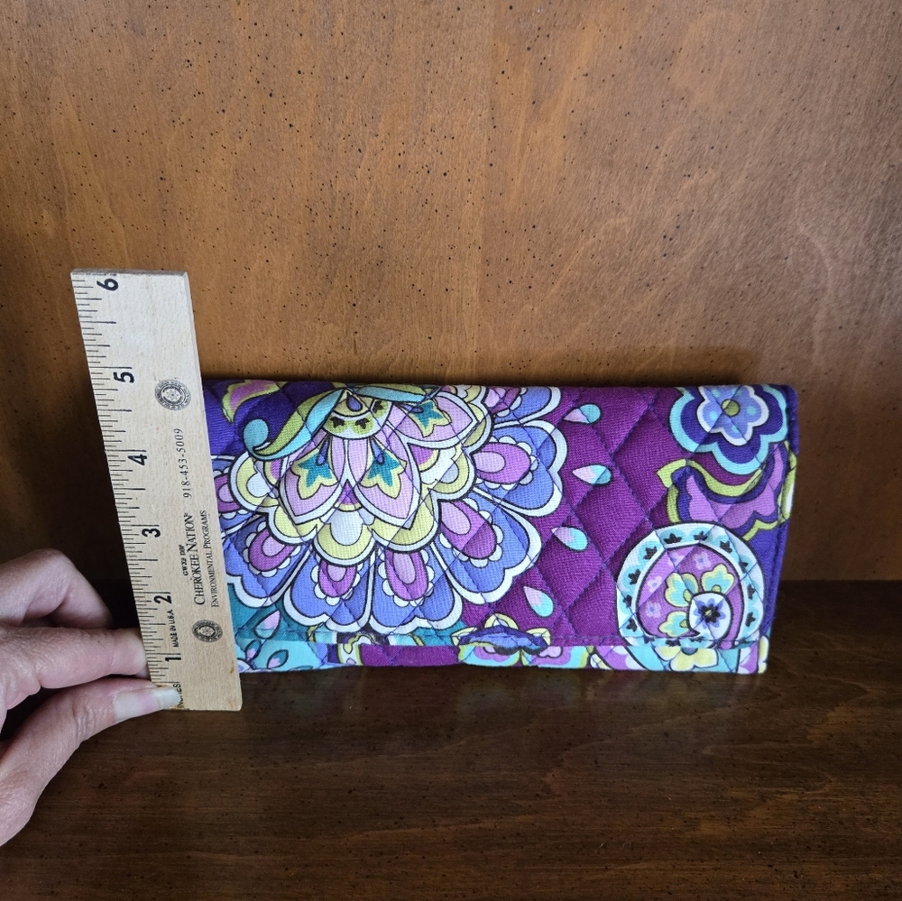 NWOT Vera Bradley Manhattan Multicolor Floral Triple Estado Wallet - Picture 3 of 6